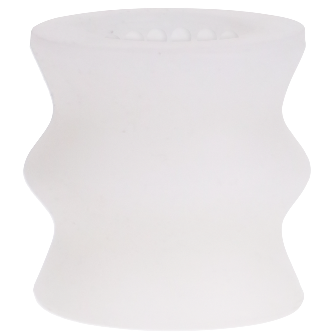 Glow Helping Head Silicone - Masturbator Sleeve - Frost / Green Glow