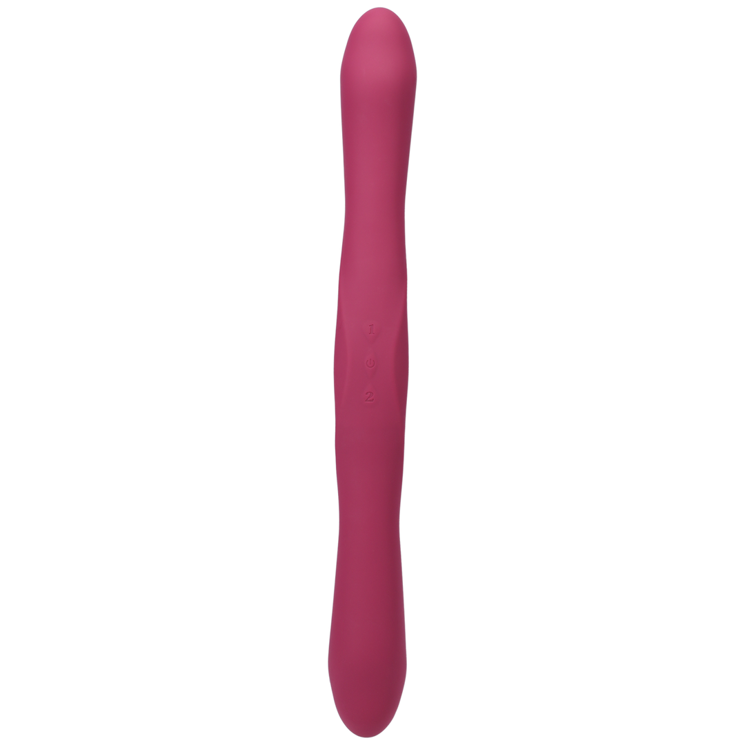 Duet - Double Ended Vibrator with Wireless Remote - Berry
