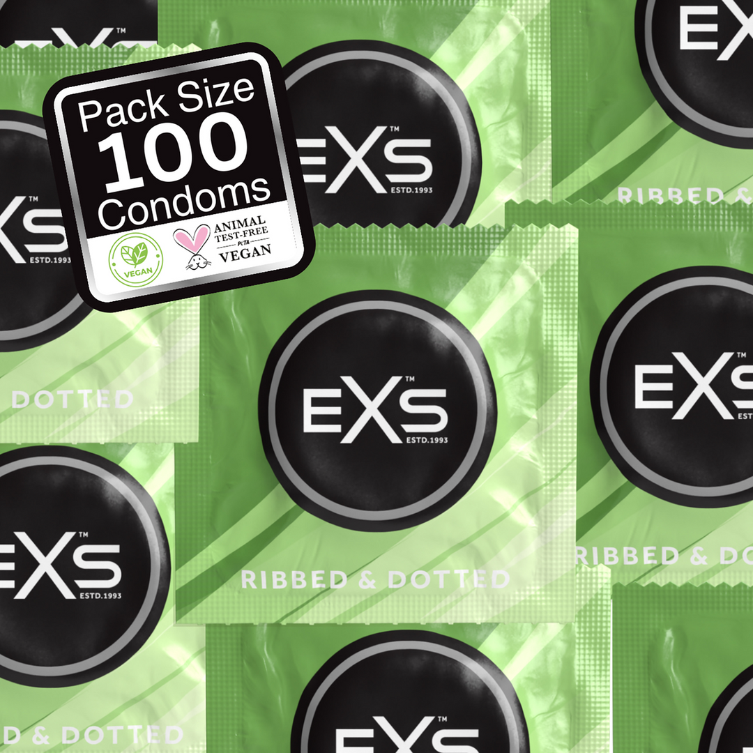 EXS Ribbed and Dotted - Condoms - 100 Pieces