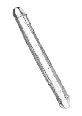 Clear Double Dong TPE 34.5 cm