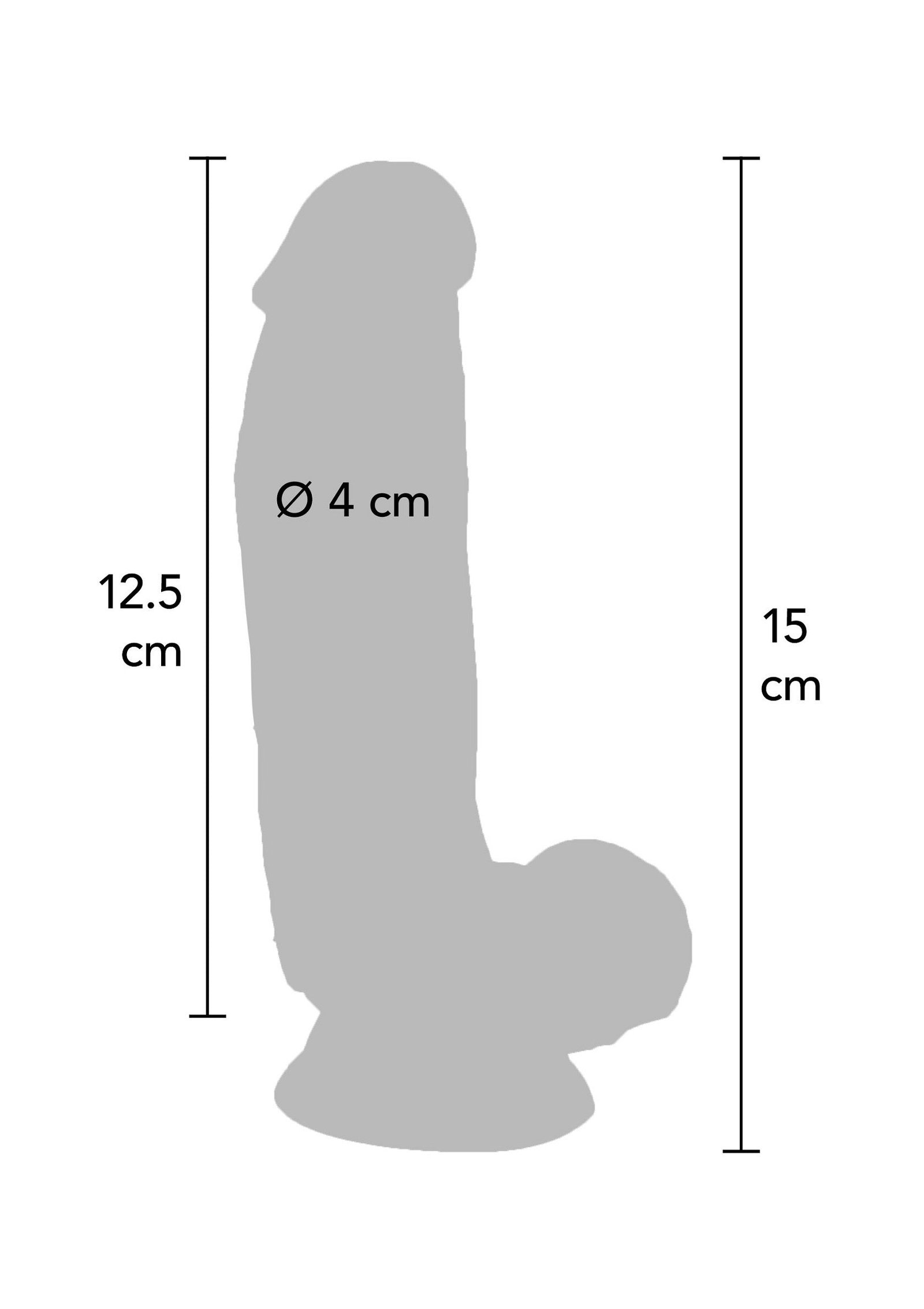 Vibrating Dildo PVC 15 cm 2