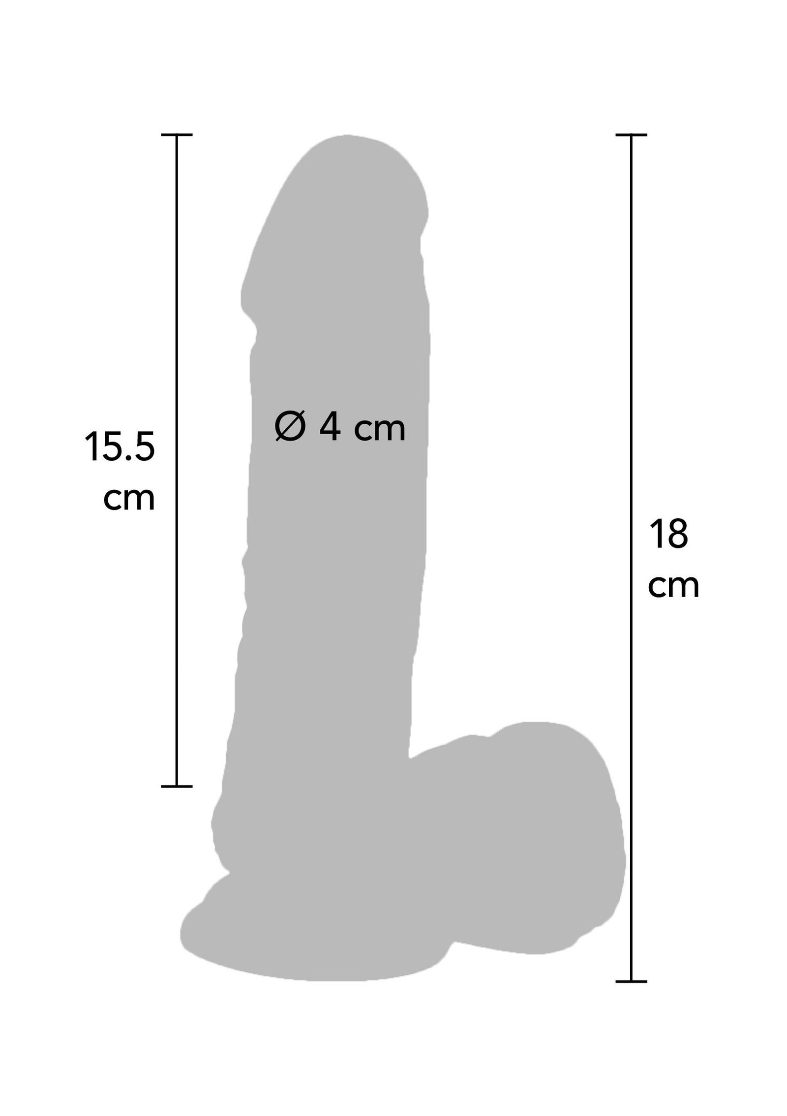 Vibrating Dildo PVC 18 cm 2