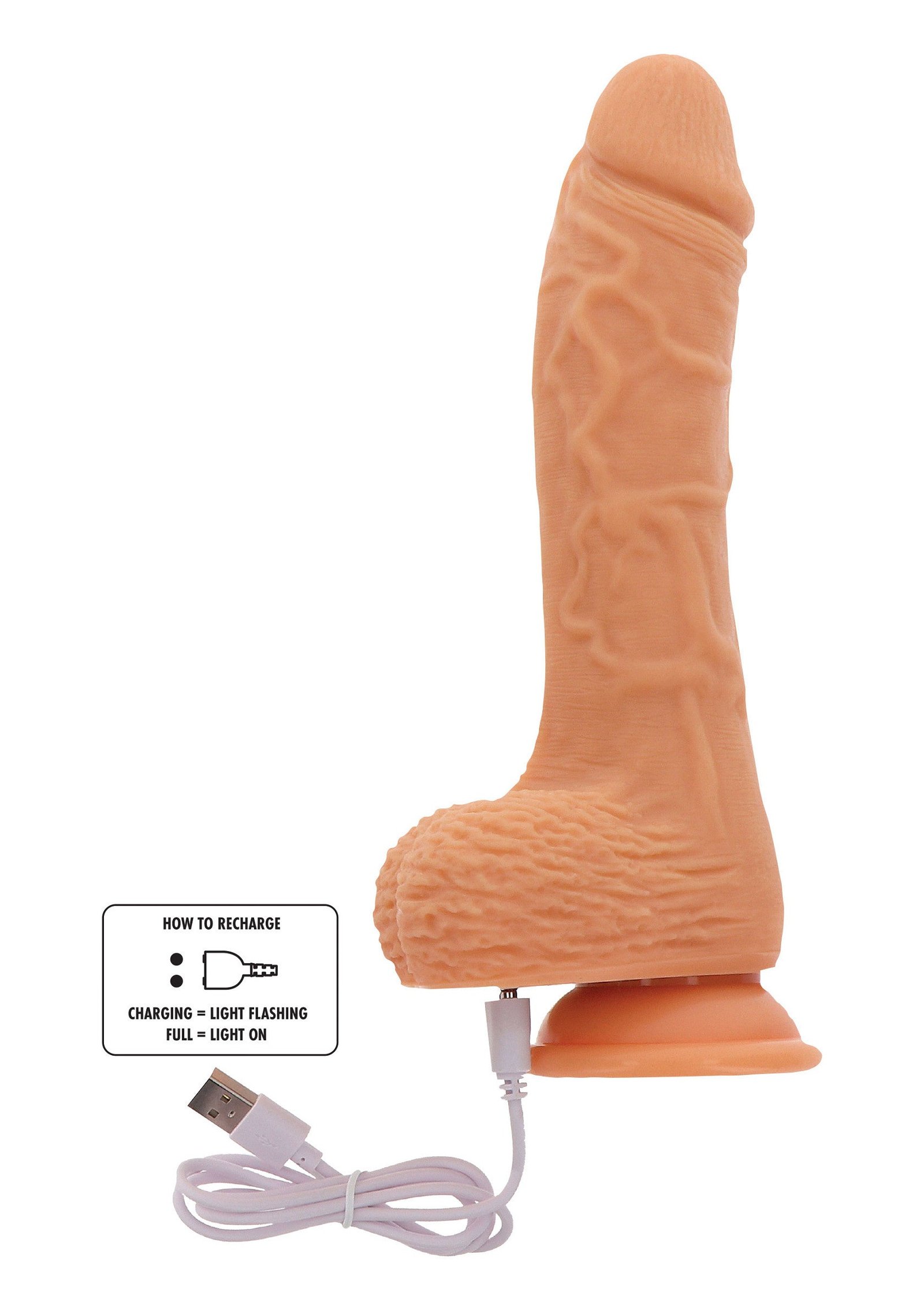 Naked Rotating Dildo Silicone 21 cm 6