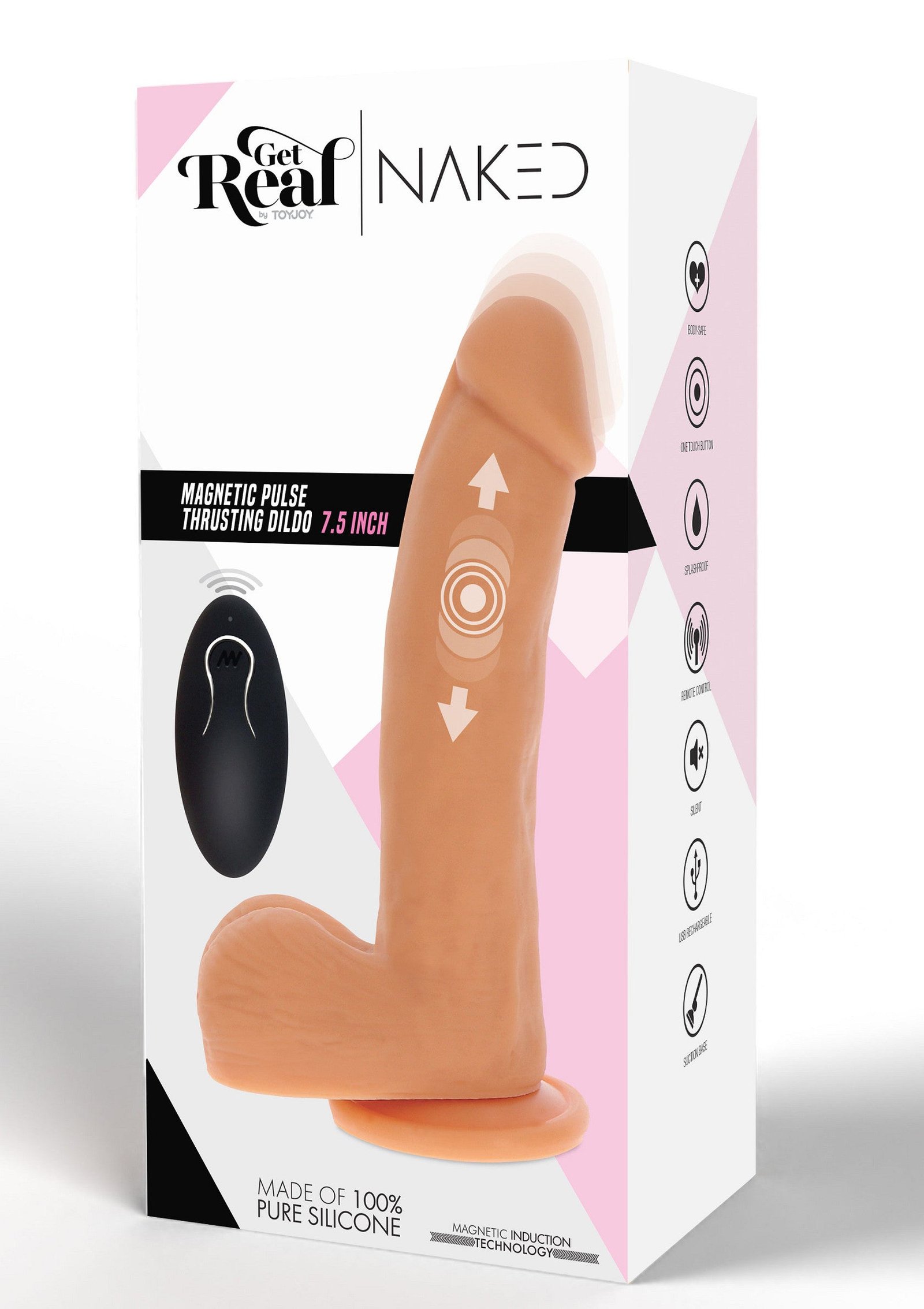Naked Thrusting Dildo Silicone 19.5 cm 3