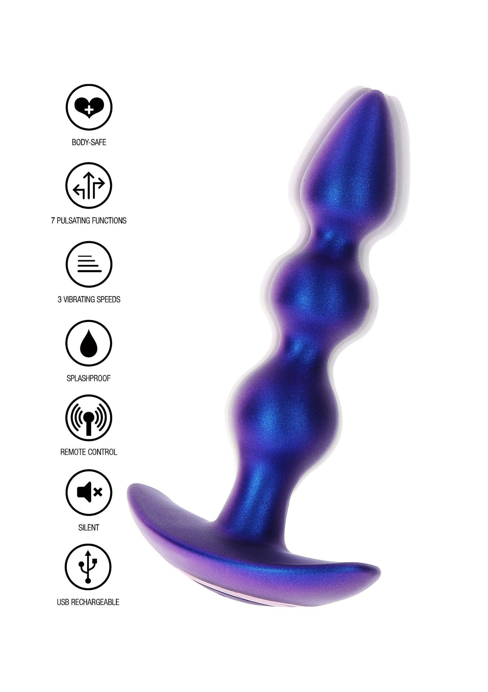 The Bold Beaded Vibrating Anal Plug 5