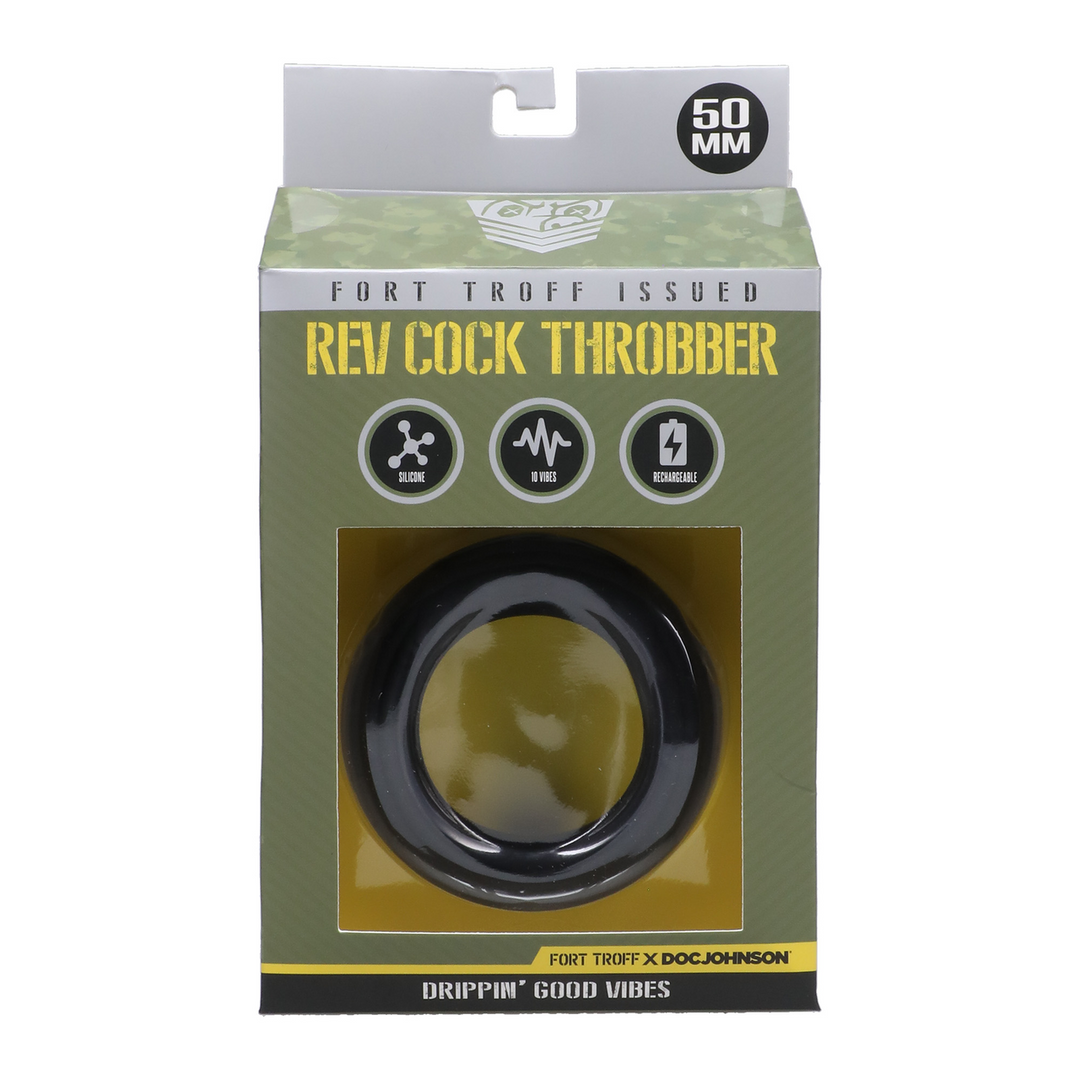 Rev Cock Throbber - Vibrating Cockring - Large - Black 2