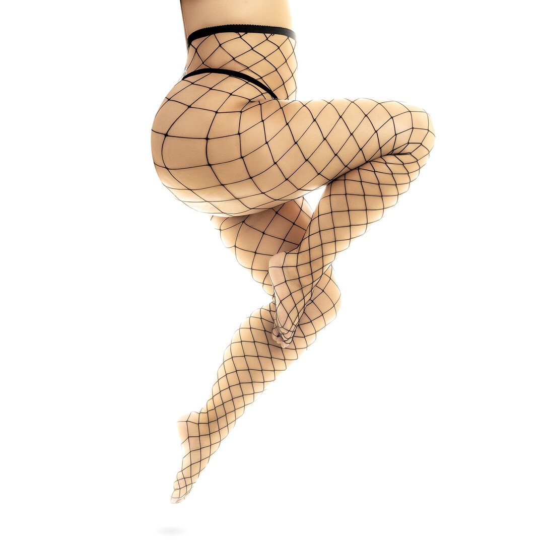 Fence Net Pantyhose - Queen Size - Black 3
