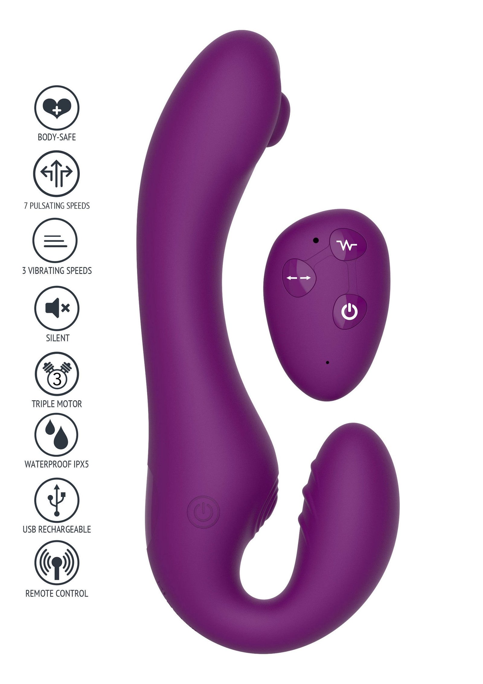 Strapless Strap-On Pulse Vibrator 5