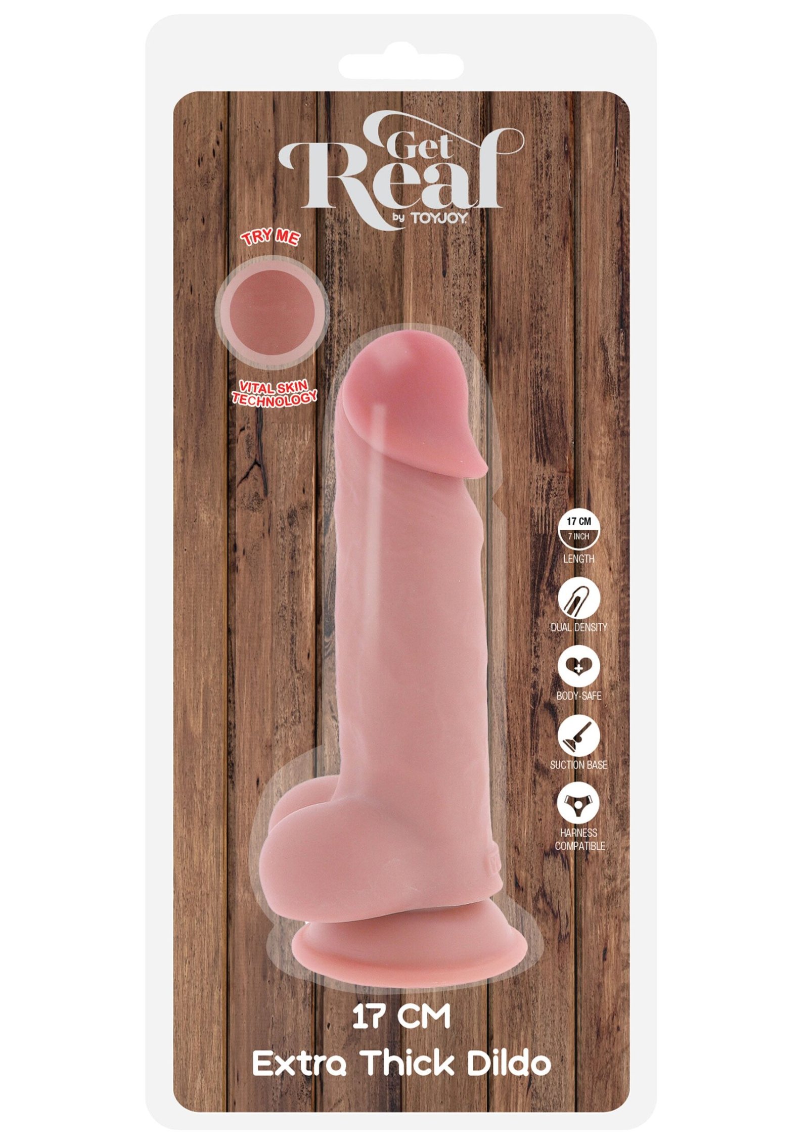 Deluxe Dual Density Thick Dildo TPE 17 cm 3