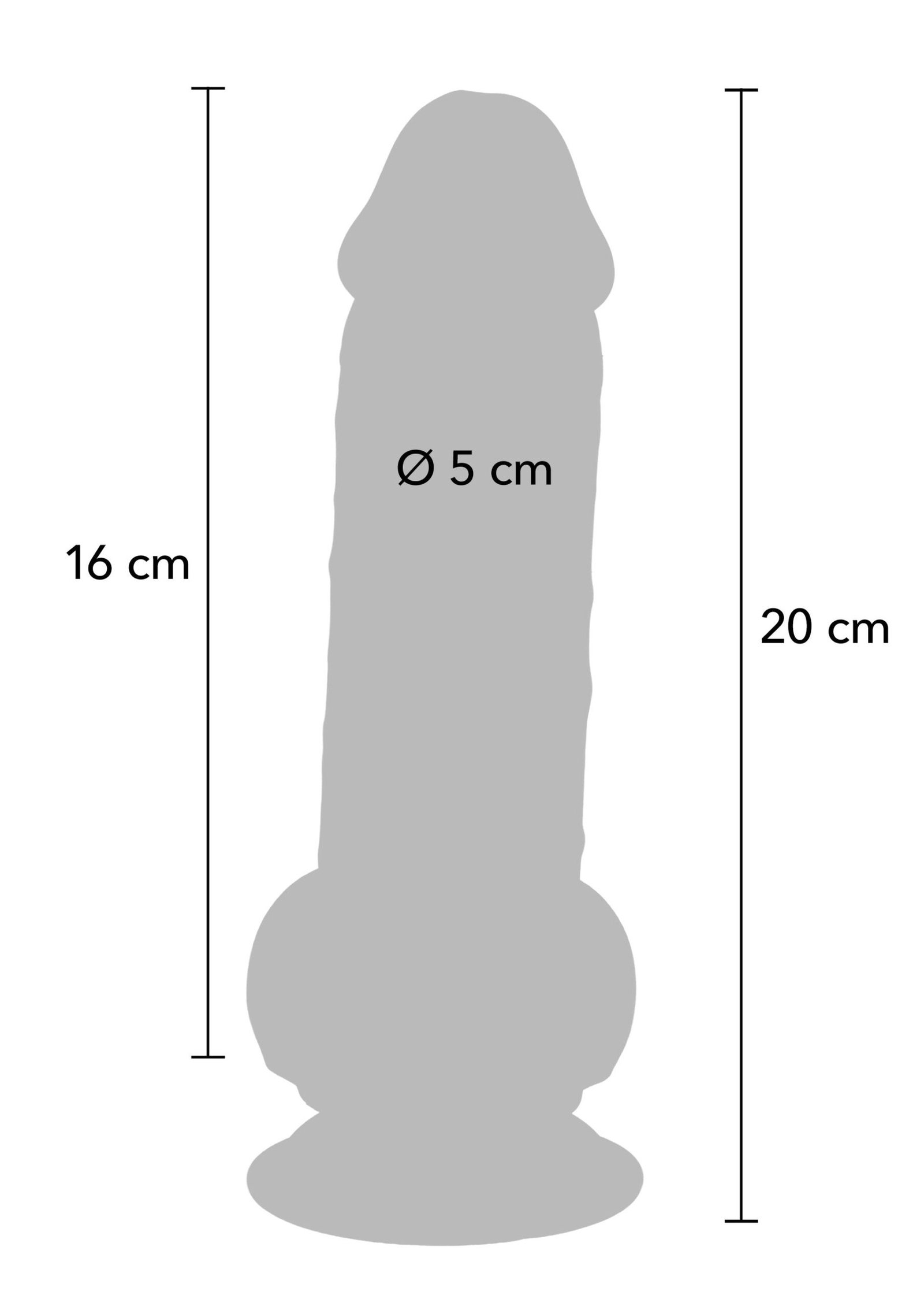 Deluxe Dual Density Thick Dildo TPE 20 cm 4
