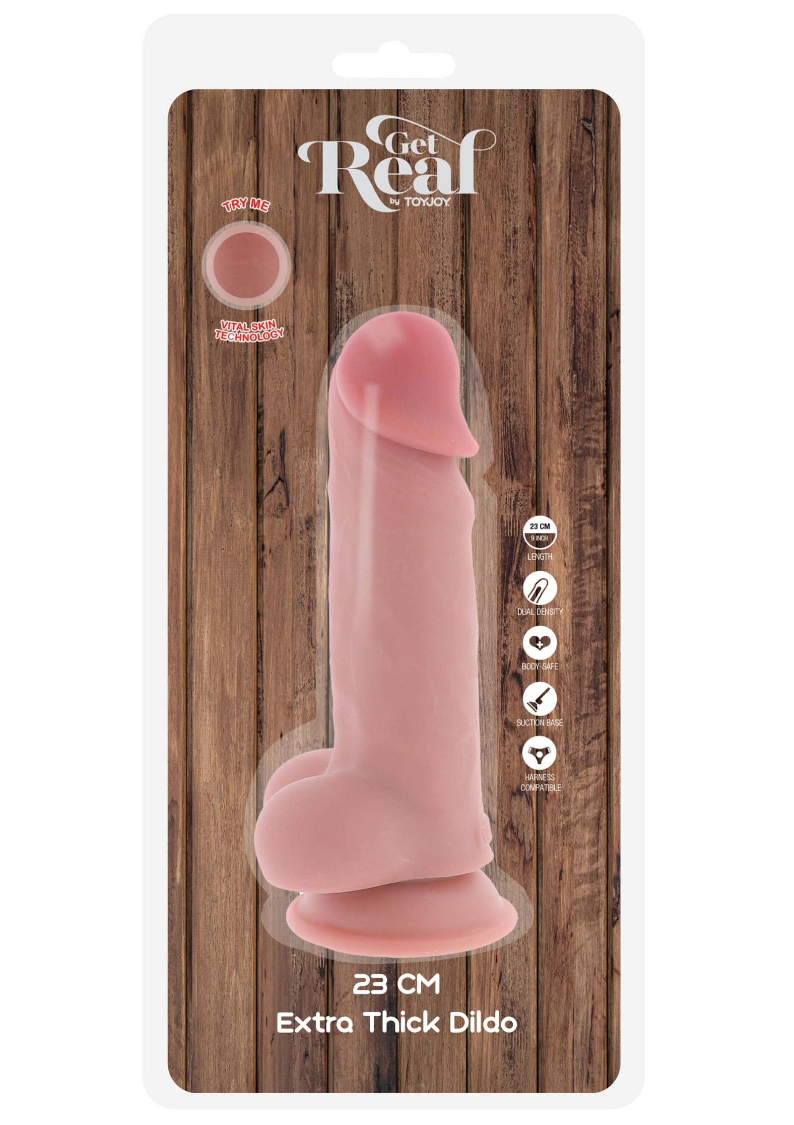 Deluxe Dual Density Thick Dildo TPE 23 cm 3