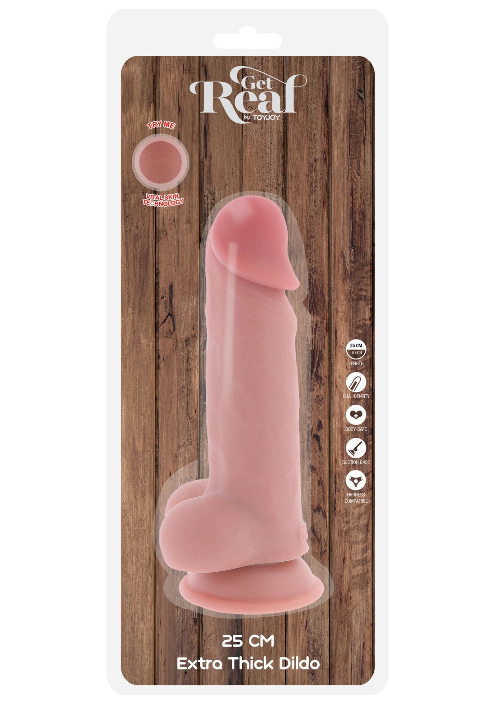 Deluxe Dual Density Thick Dildo TPE 25 cm 3