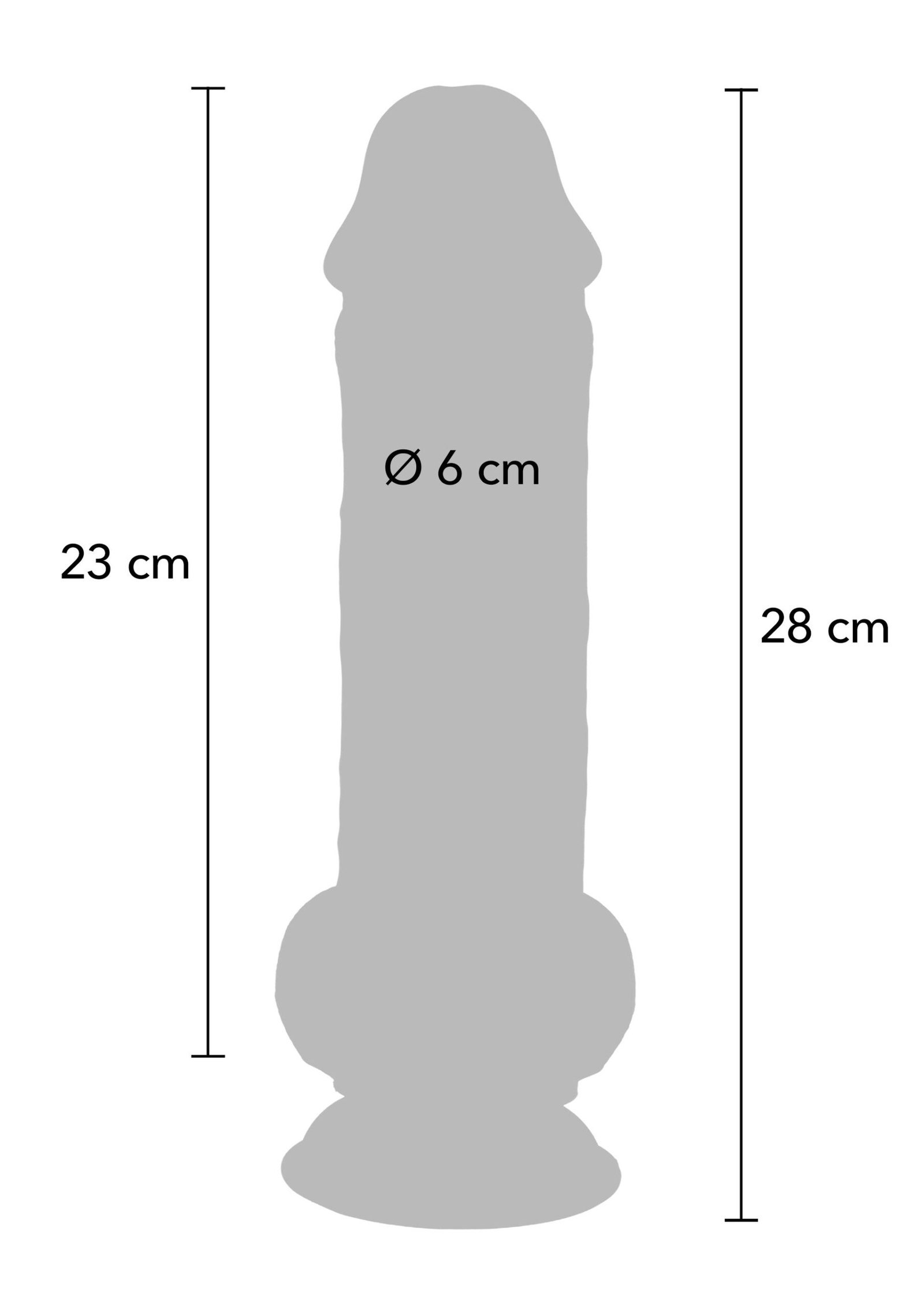 Deluxe Dual Density Thick Dildo TPE 28 cm 4
