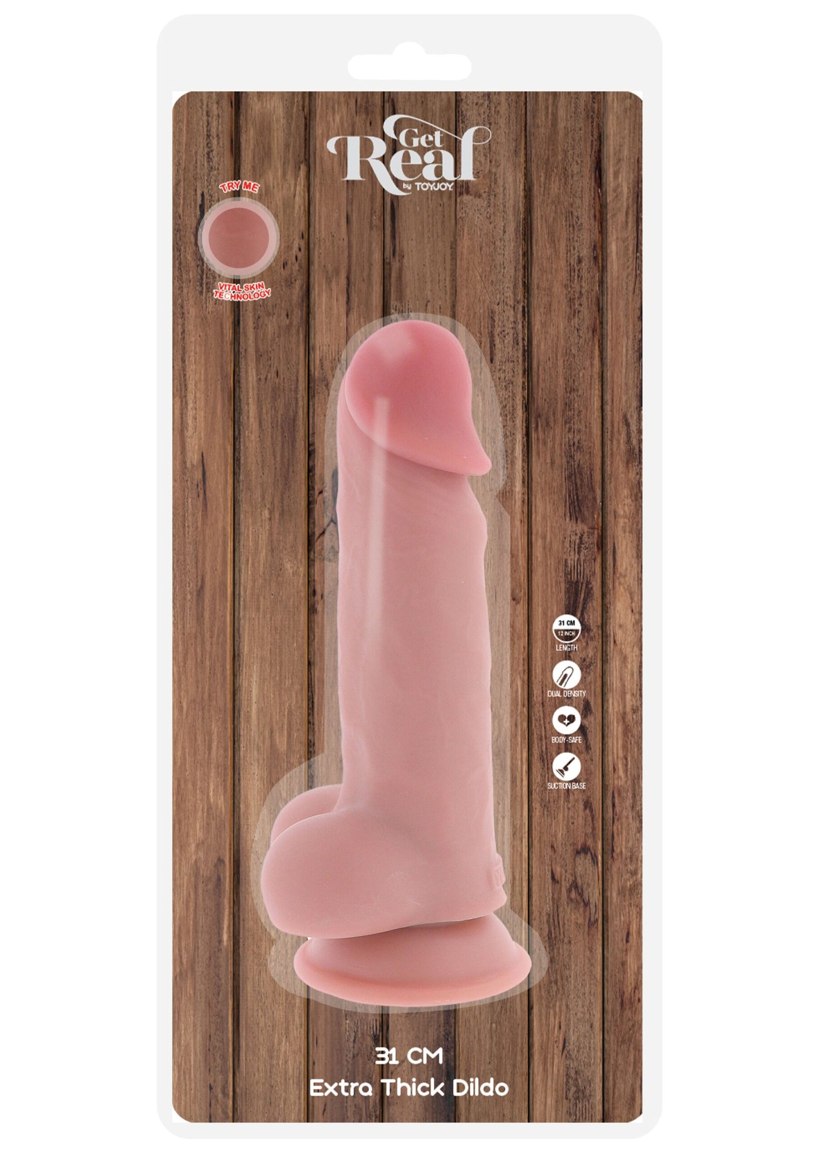 Deluxe Dual Density Thick Dildo TPE 31 cm 3