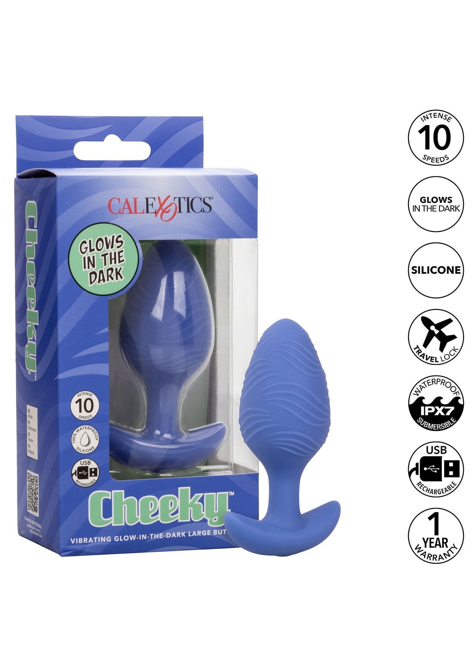 Cheeky Glow Vibrating Plug L 5