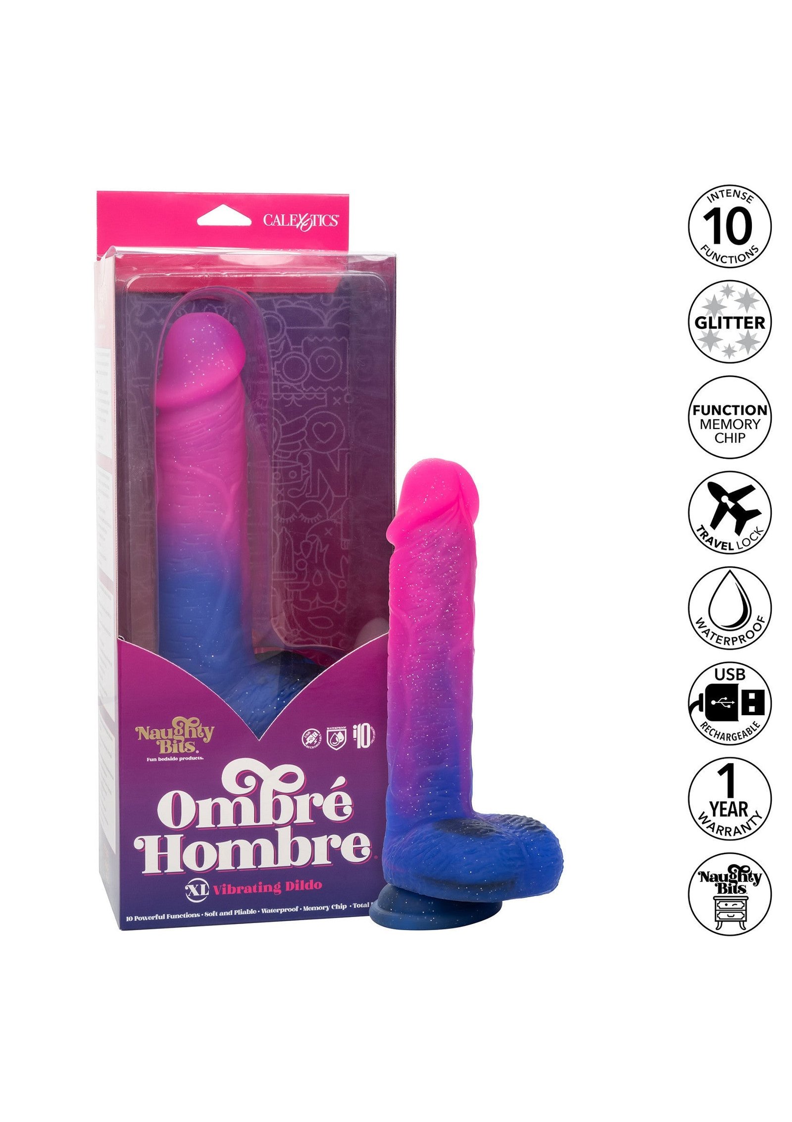 Ombre Hombre Vibrating Dildo 5