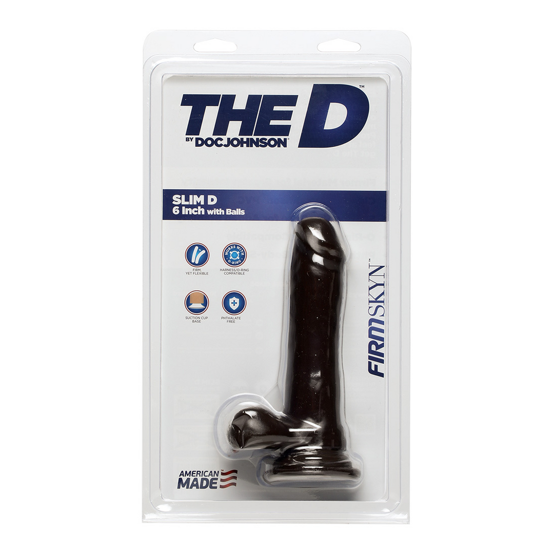 Slim D - Realistic FIRMSKYN Dildo with Balls - 6 / 15 cm 2