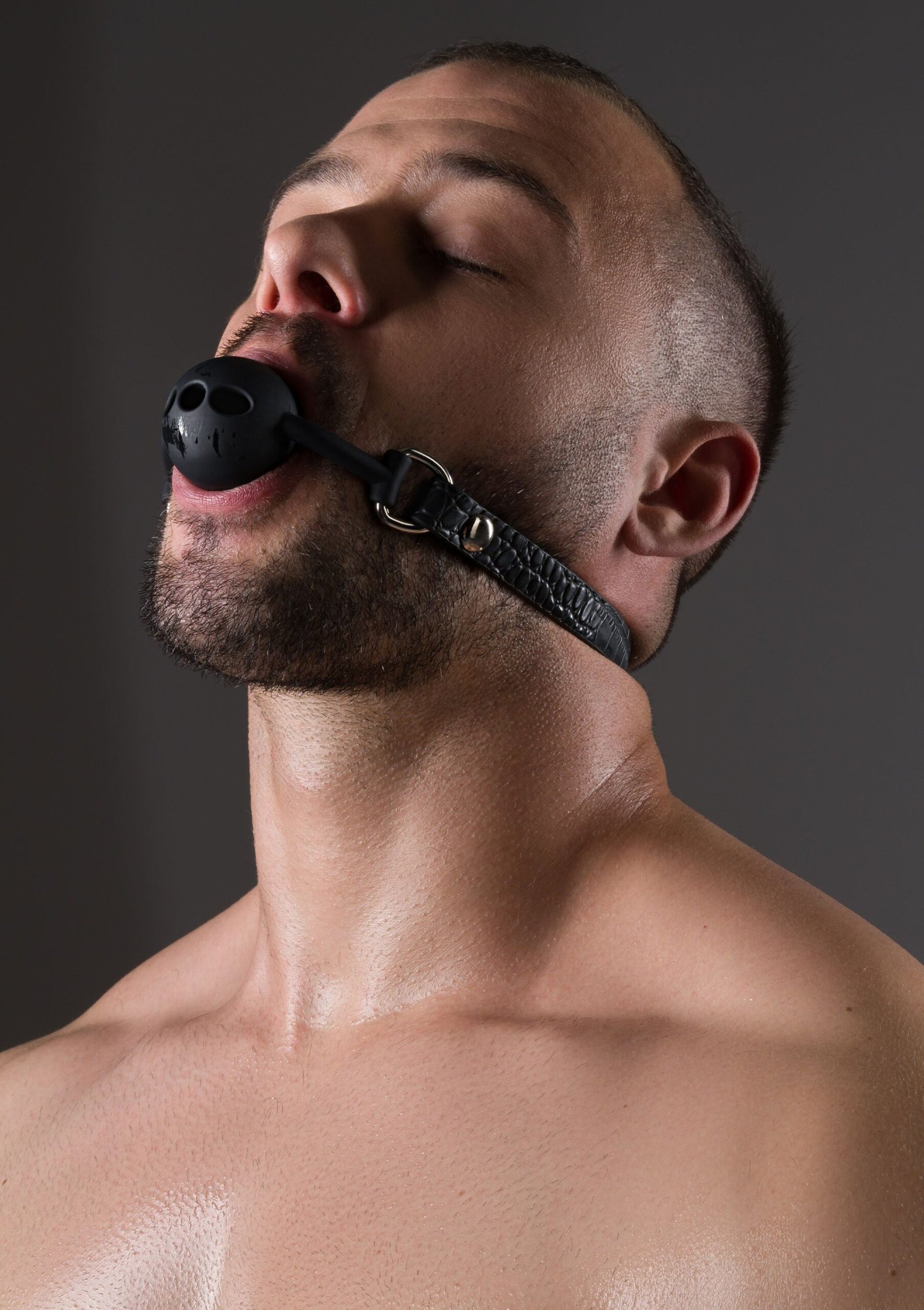 Croc-Embossed Ball Gag