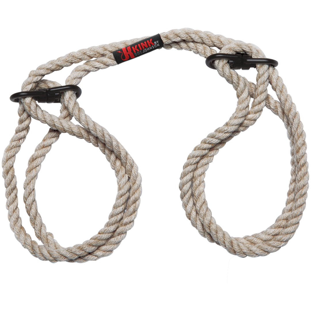 Restrain - 6mm Hemp Wrist or Ankle Cuffs - Natural
