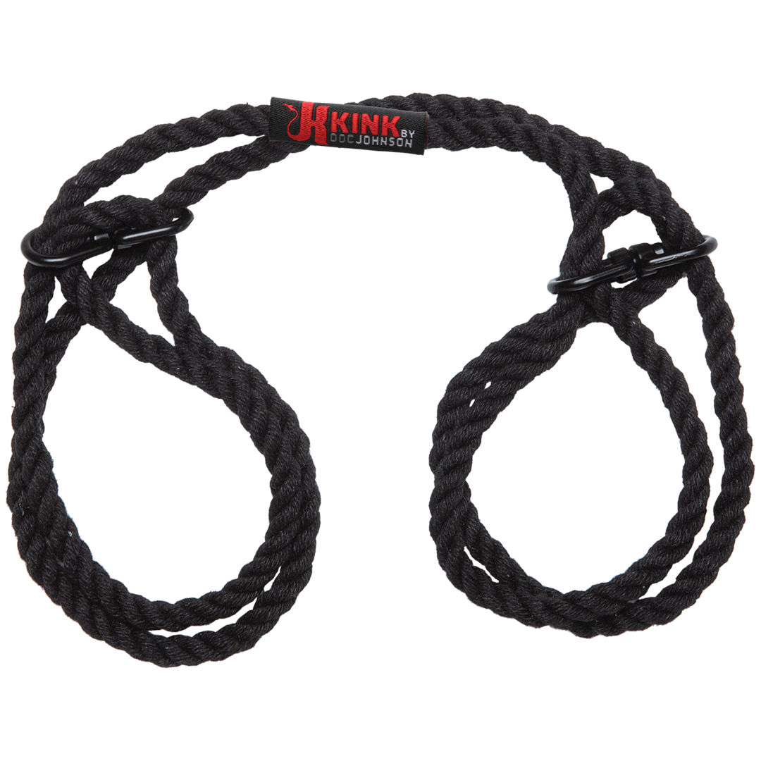 Restrain - 6mm Hemp Wrist or Ankle Cuffs - Black