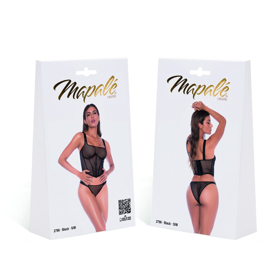 Mesh Two Piece Set - S/M - Black 2