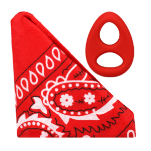The Code - Silicone Cockring with Bandana - Red