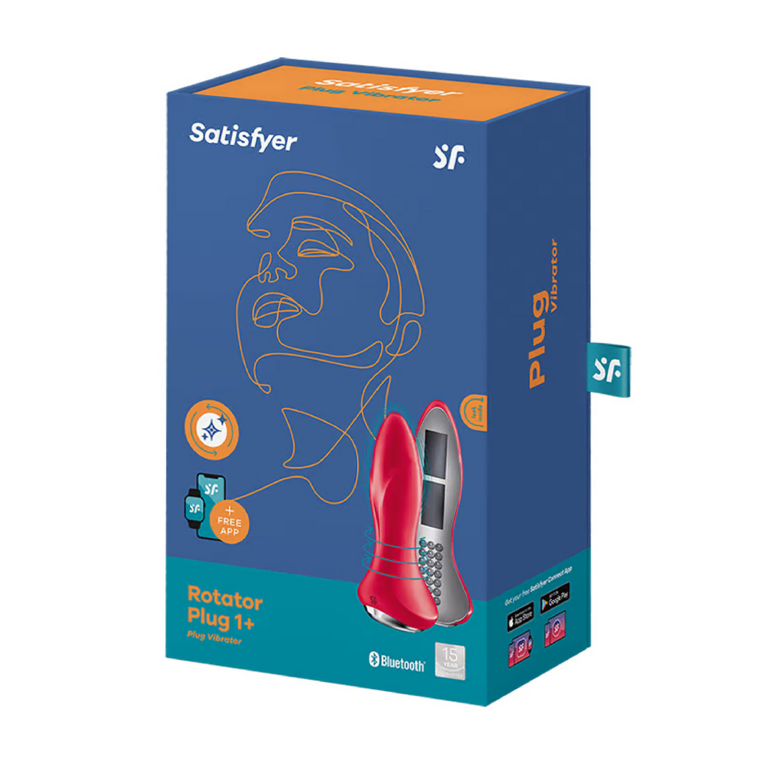 Rotar Plug 1Plus - Vibrating Butt Plug with App - Red 2