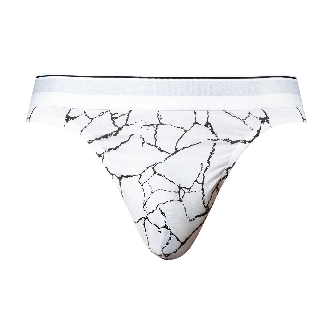 Thong - S/M - White Marble 3