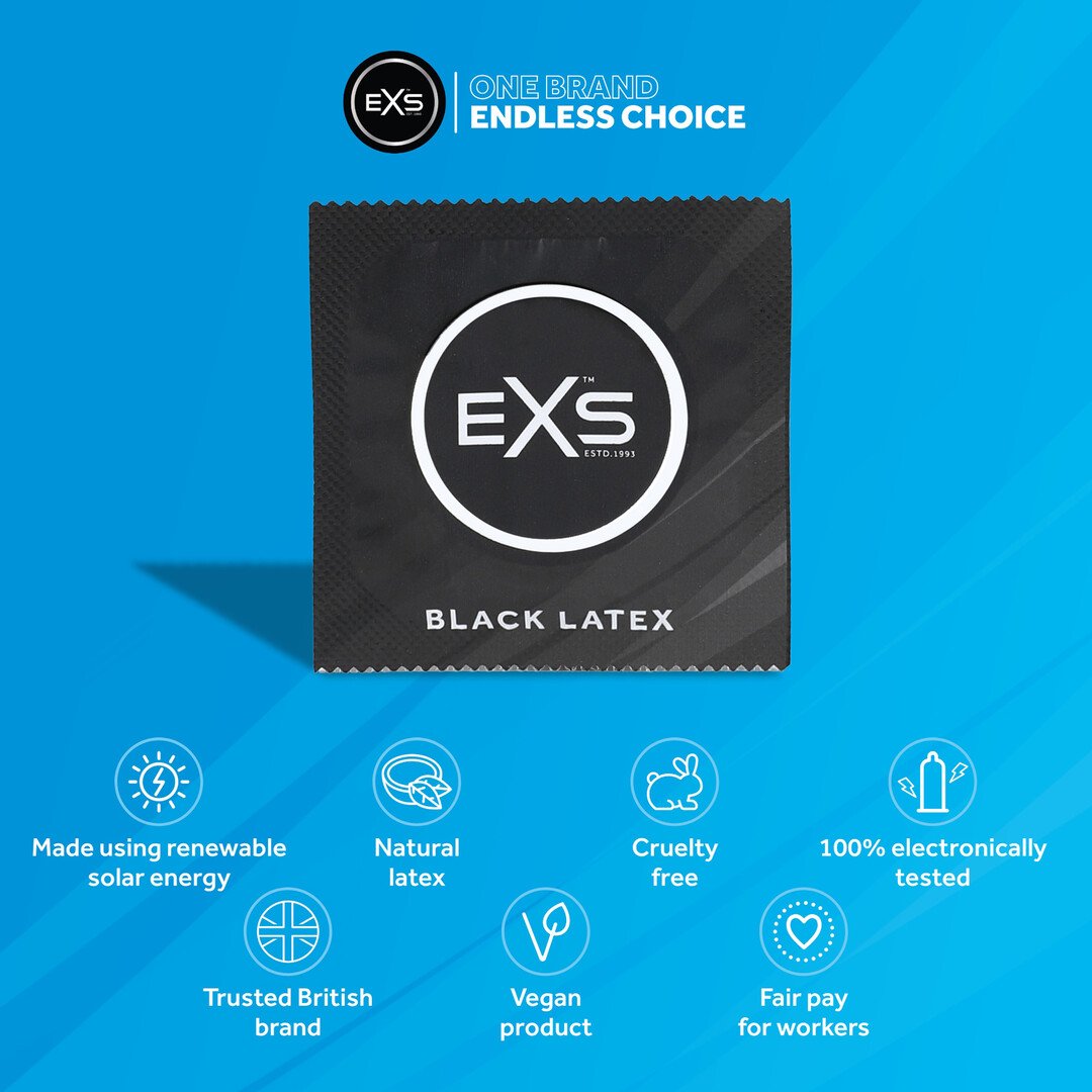 EXS Black Latex - Condoms - 48 Pieces 4