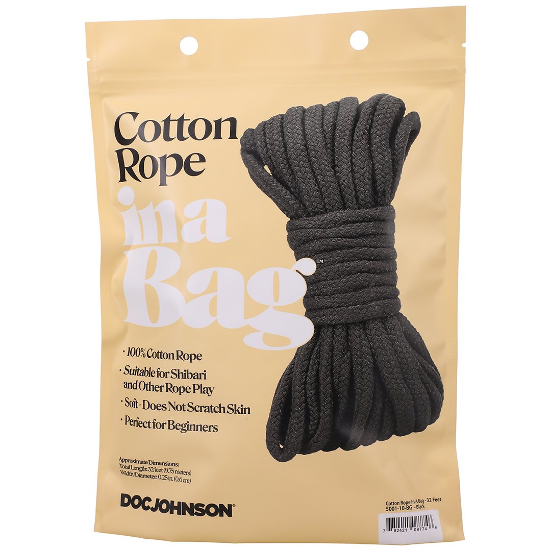 Cotton Rope - 32 ft - Black 3