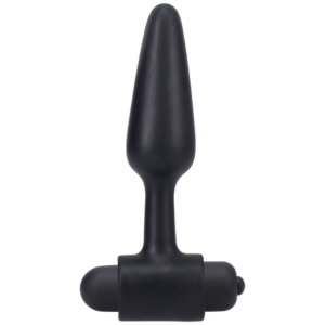 Vibrating Butt Plug - 4 / 10 cm - Black