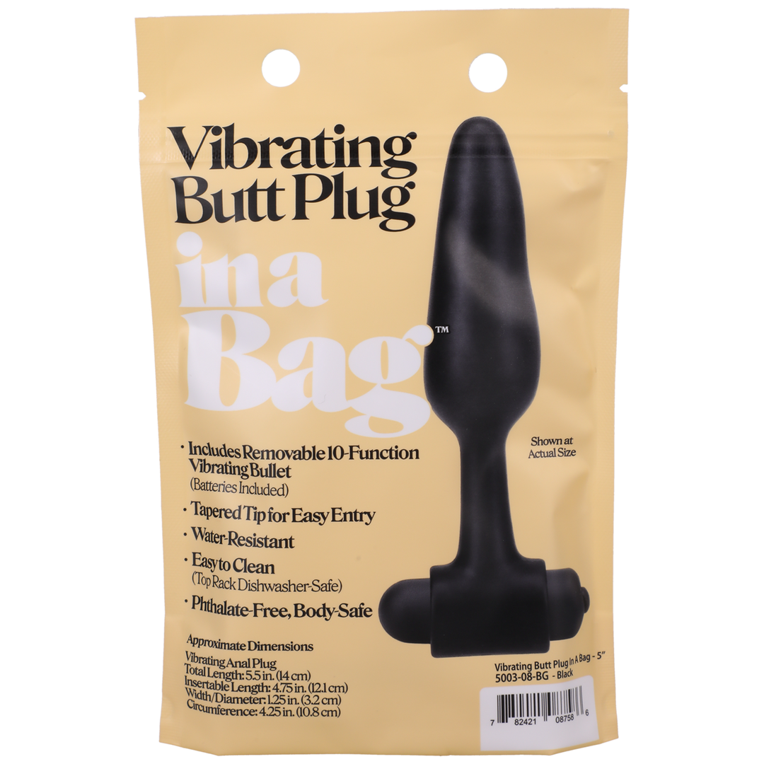 Vibrating Butt Plug - 5 / 12 cm - Black 3