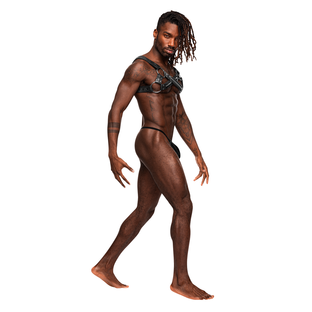 Virgo - Imitation Leather Harness - One Size - Black 2