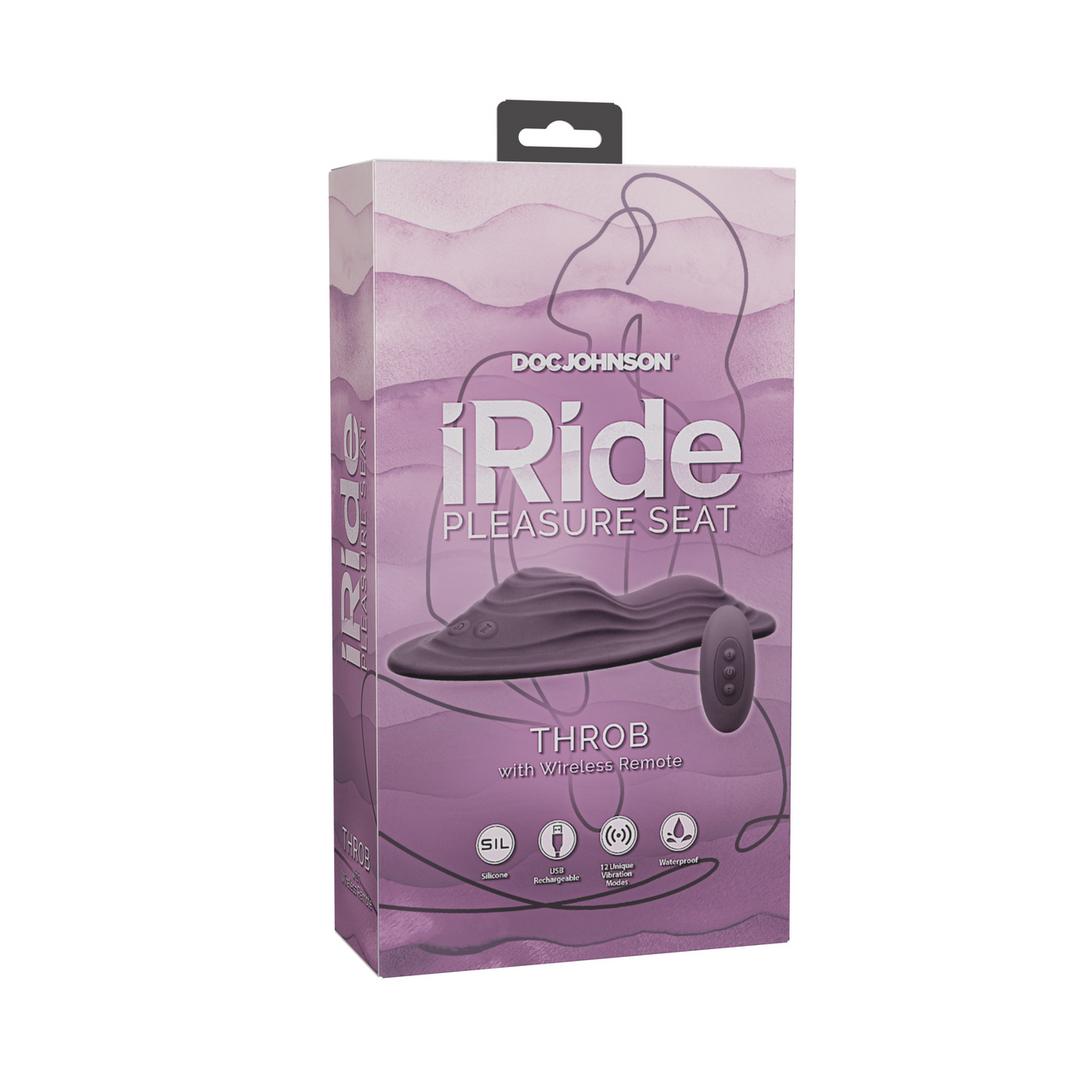 iRide Pleasure Seat - Throb - Rechargeable with Wireless Remote - Dusty Purple 2
