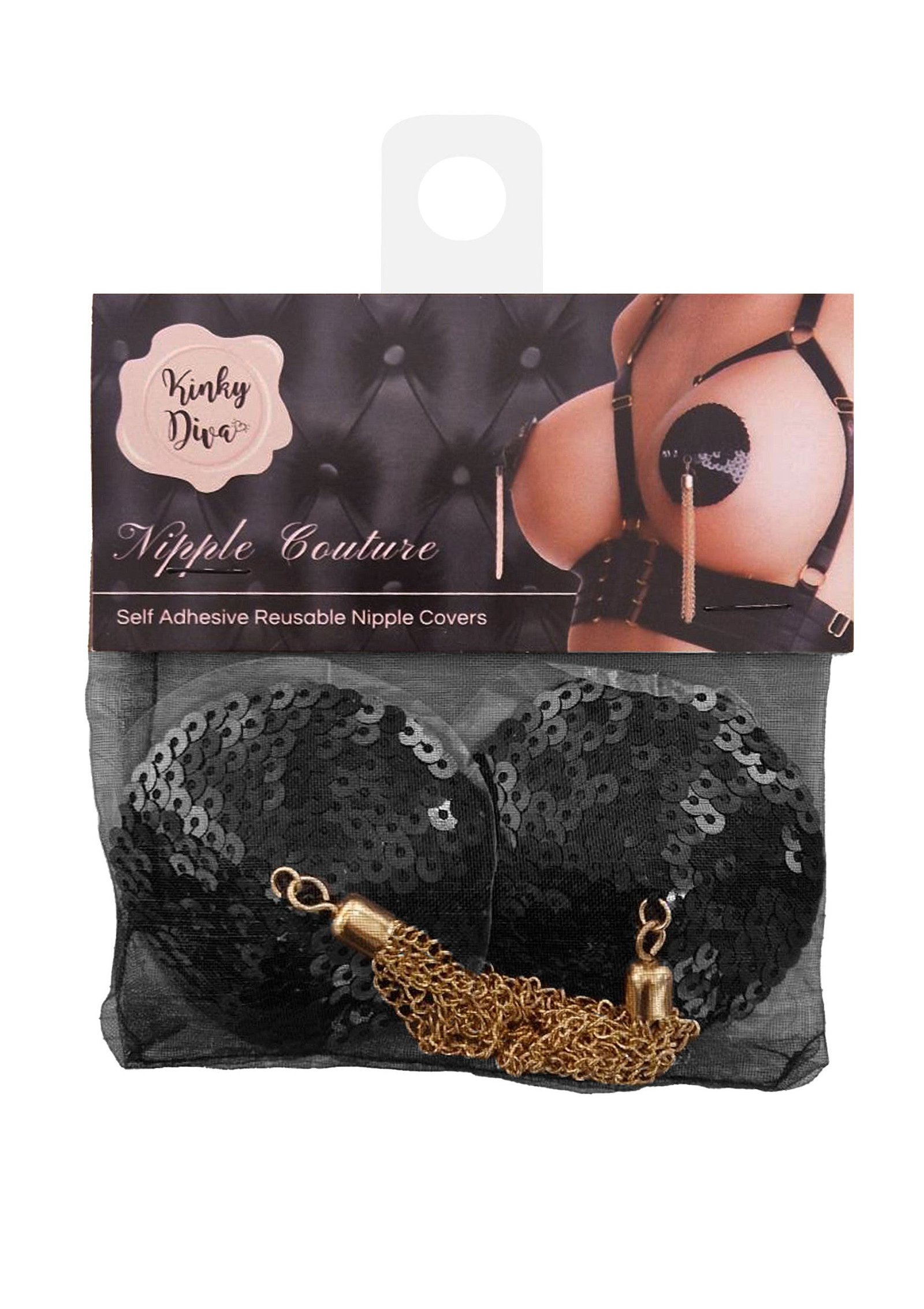 Sequin Nipple Covers with Chain 3