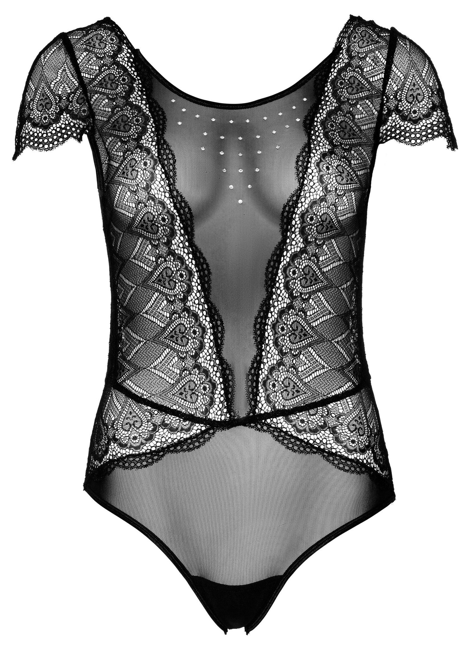 Floral Lace and Mesh Teddy 6