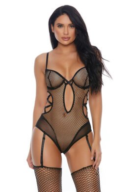 Caught In The Feels - Teddy with Suspender Straps - XL