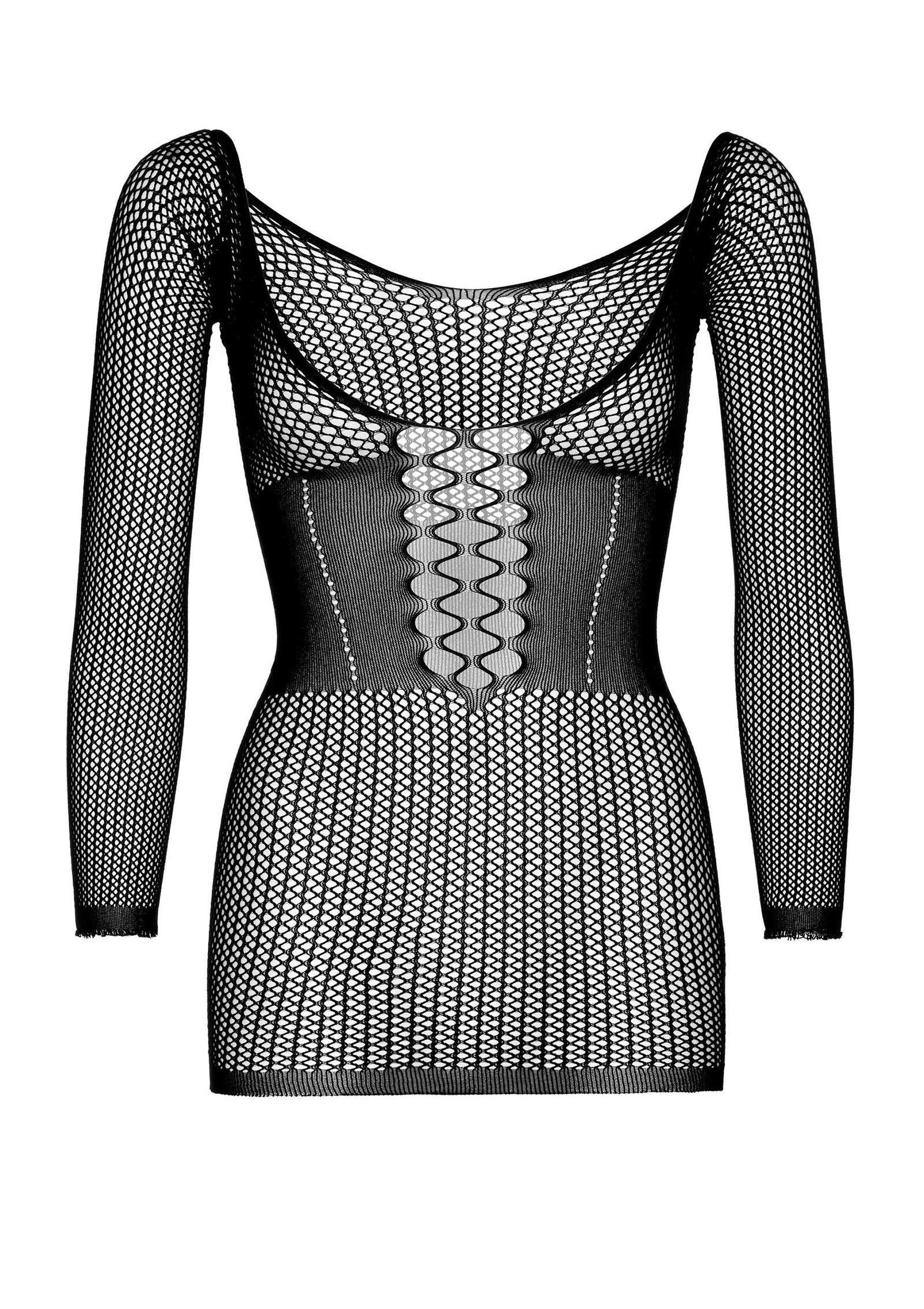 Net Long Sleeve Mini Dress 5