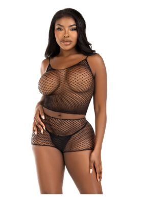 Twist Net Tank Top and Boyshorts