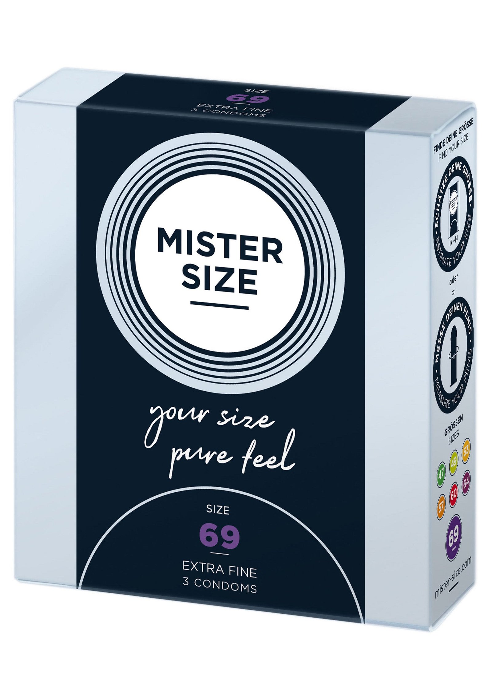 MISTER SIZE 69mm Condoms 3pcs 2