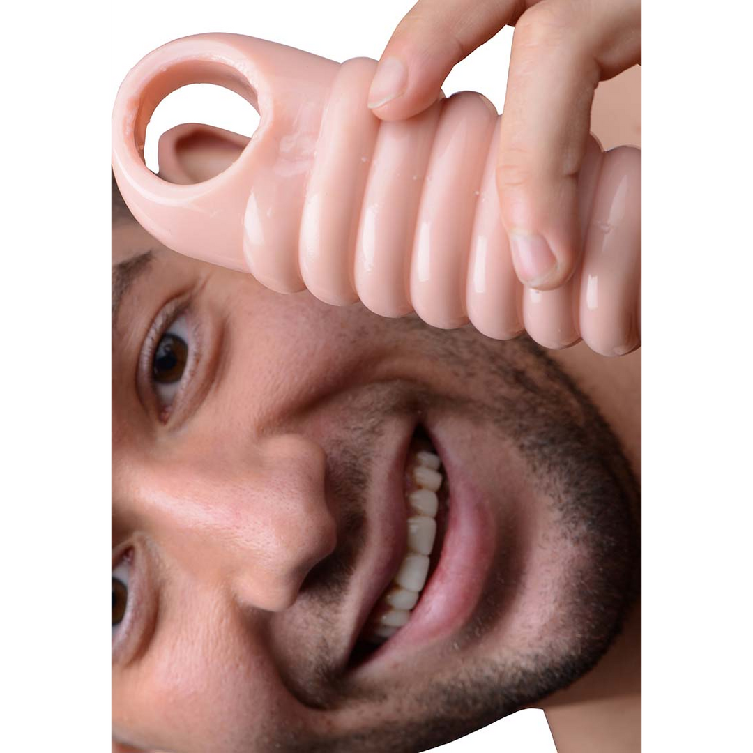 Really Spacious Ribbed Penis Enlargement Sleeve 4