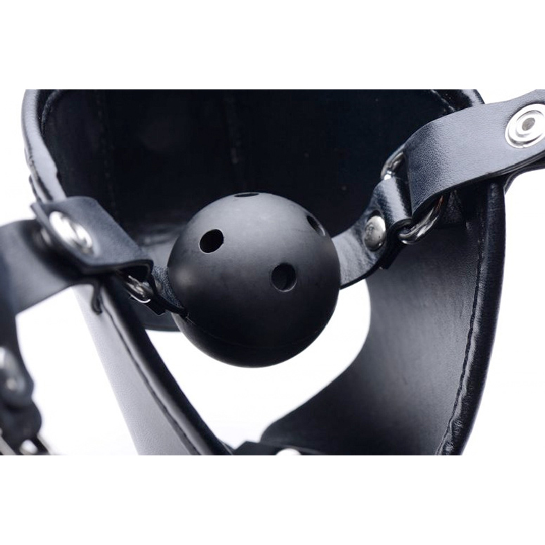 Pup - Puppy Play Mask + Breathable Ball Gag 4