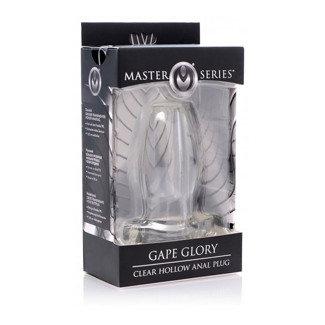 Gape Glory - Transparent Hollow Anal Plug - Large 2