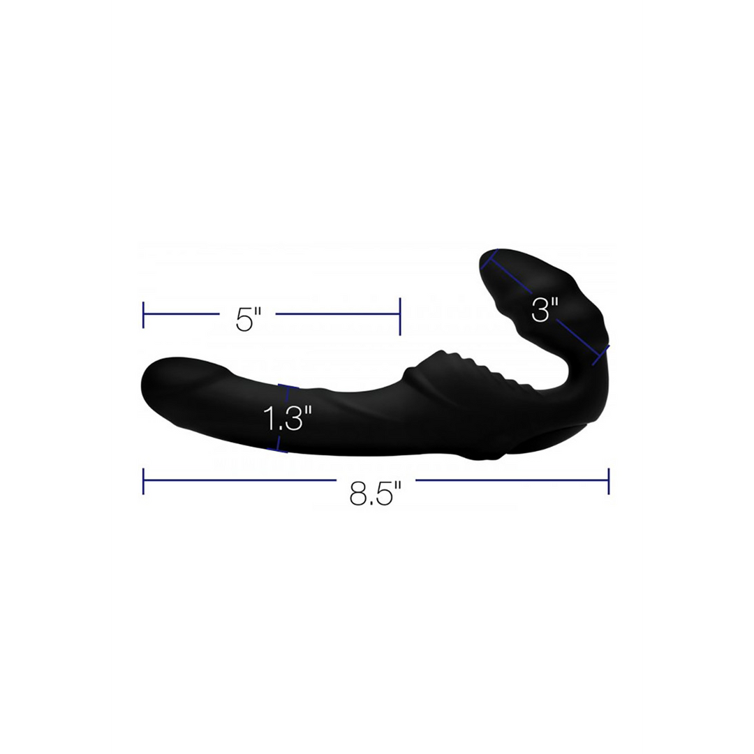 Pro Rider - Vibrating Silicone Strapless Strap-On with Remote Control 6