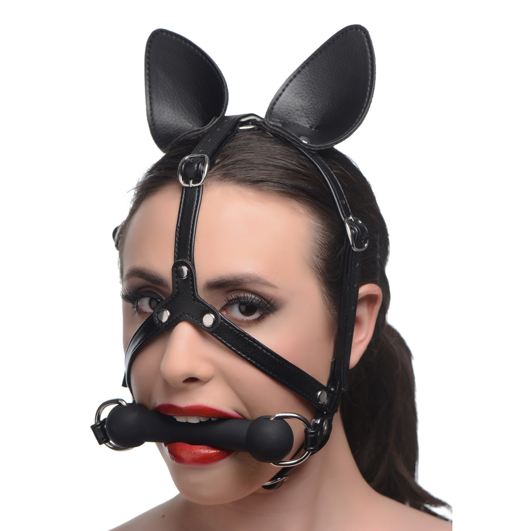 Dark Horse - Pony Head Harness with Silicone Bit 4