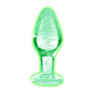 Glow-In-The-Dark - Glass Butt Plug - Large