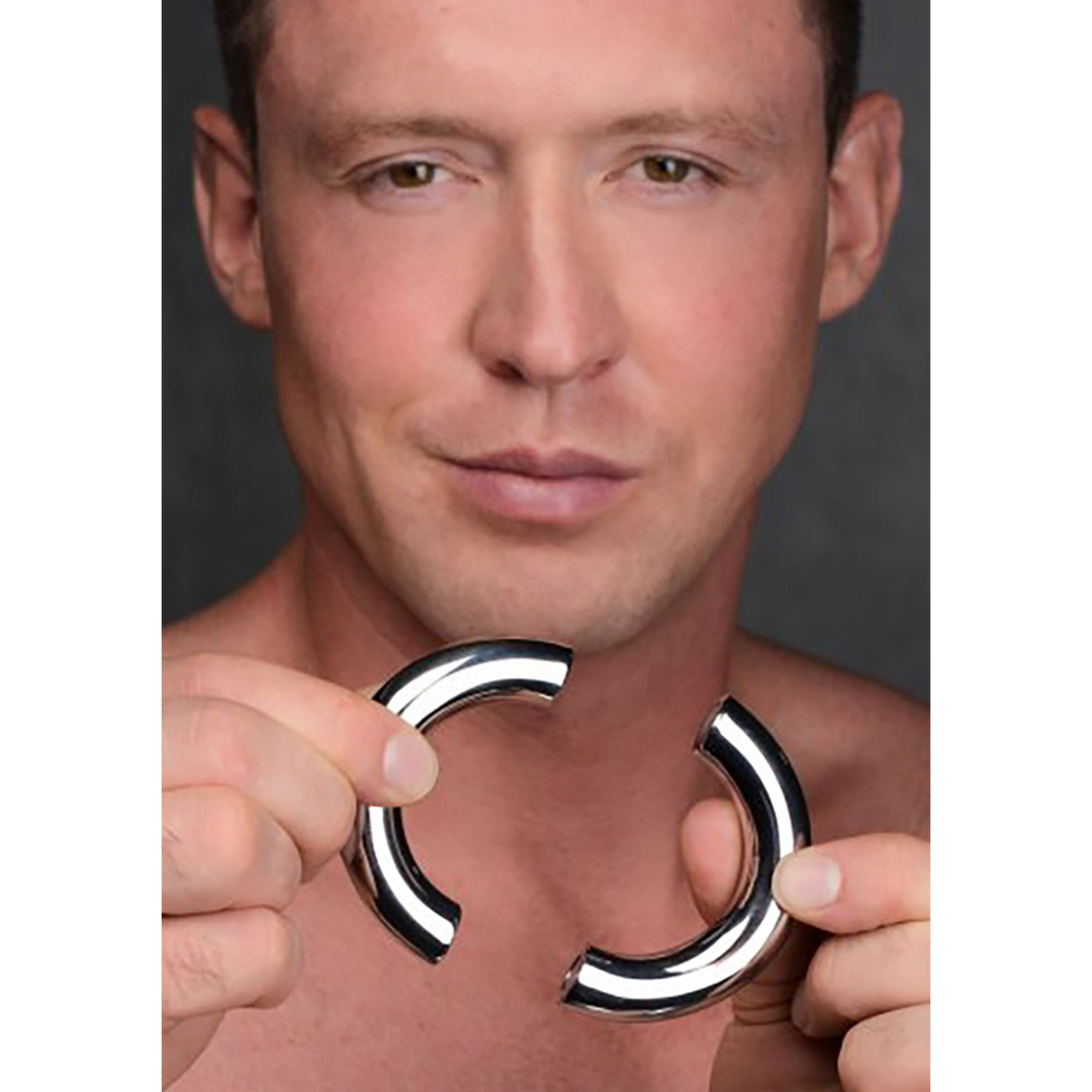 Mega Magnetize - Stainless Steel Magnetic Cockring - 2 / 4,4 cm 4