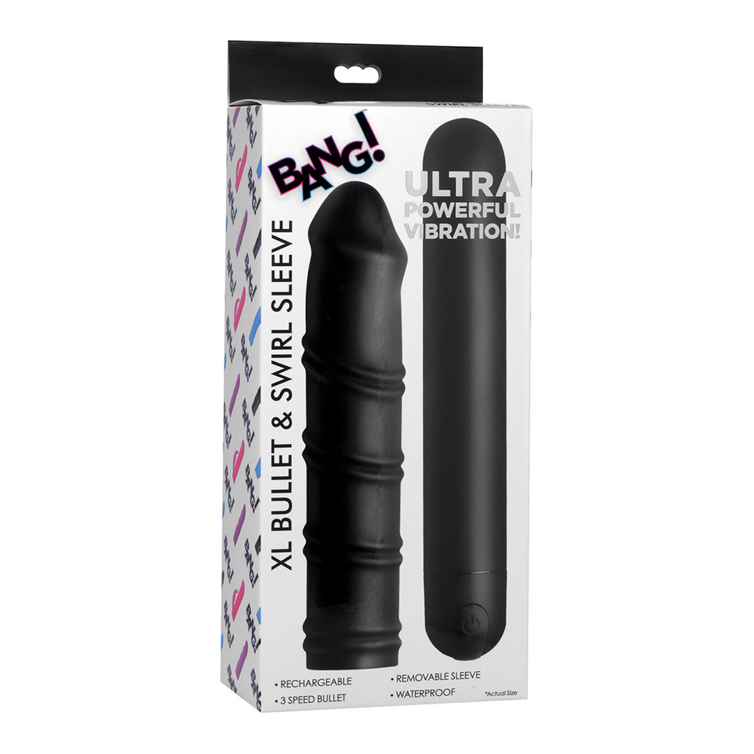 XL Bullet and Swirl Silicone Sleeve 2