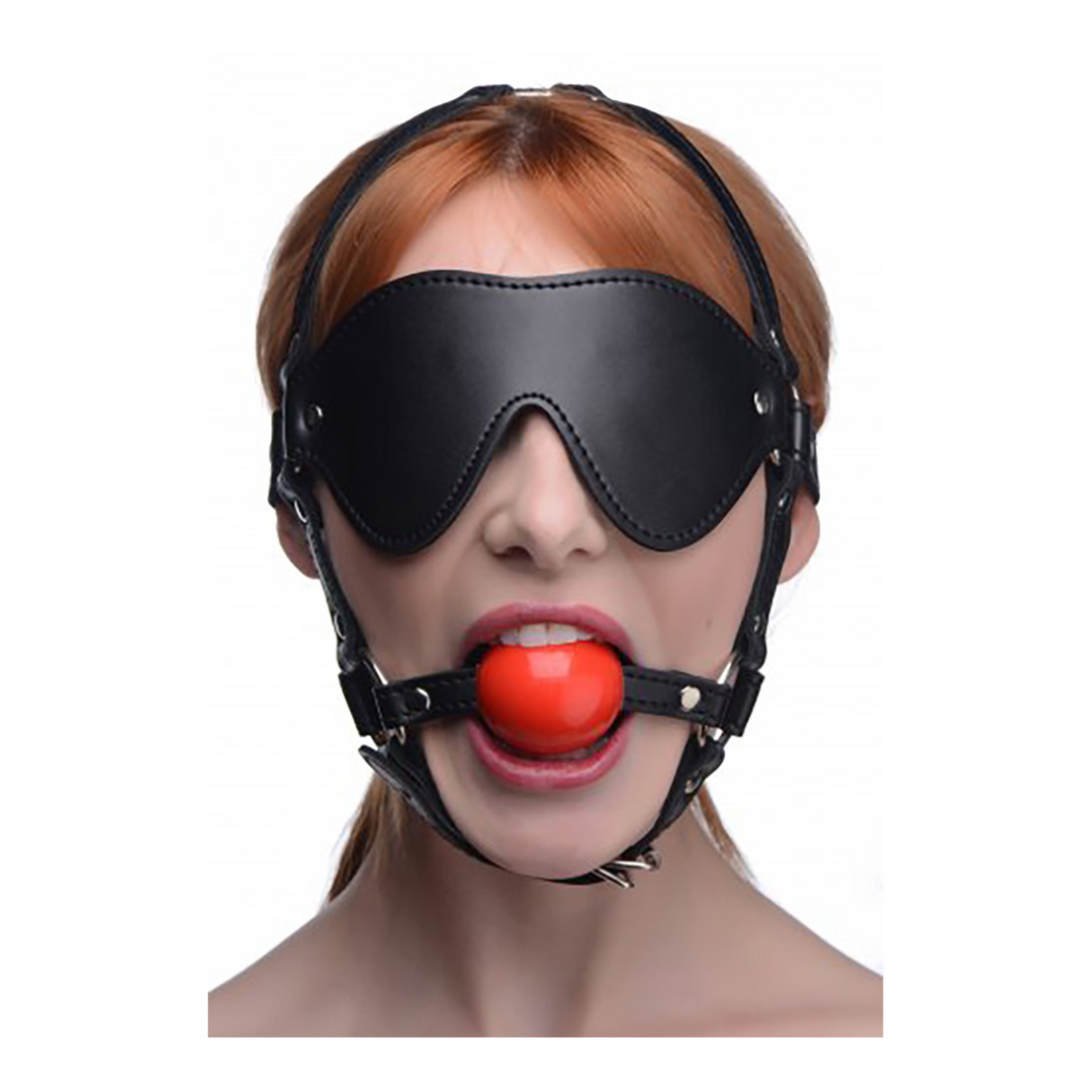 ST Blindfold Harness with Ball Gag 3