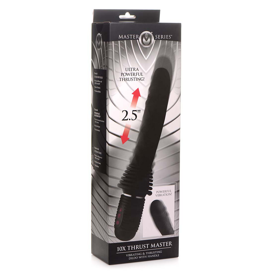 Thrust Master - Vibrating and Thrusting Dildo with Handle 2
